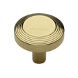 High quality image of Heritage Brass - Cabinet Knob Ridge Design 38mm Polished Brass Finish | Sku. c3956-38-pb | Trade Door Handles, Kendal.