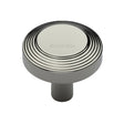 High quality image of Heritage Brass - Cabinet Knob Ridge Design 38mm Polished Nickel Finish | Sku. c3956-38-pnf | Trade Door Handles, Kendal.
