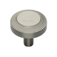 High quality image of Heritage Brass - Cabinet Knob Ridge Design 38mm Satin Nickel Finish | Sku. c3956-38-sn | Trade Door Handles, Kendal.
