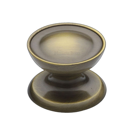 High quality image of Heritage Brass - Cabinet Knob Surrey Design 32mm Antique Brass Finish | Sku. c4386-32-at | Trade Door Handles, Kendal.