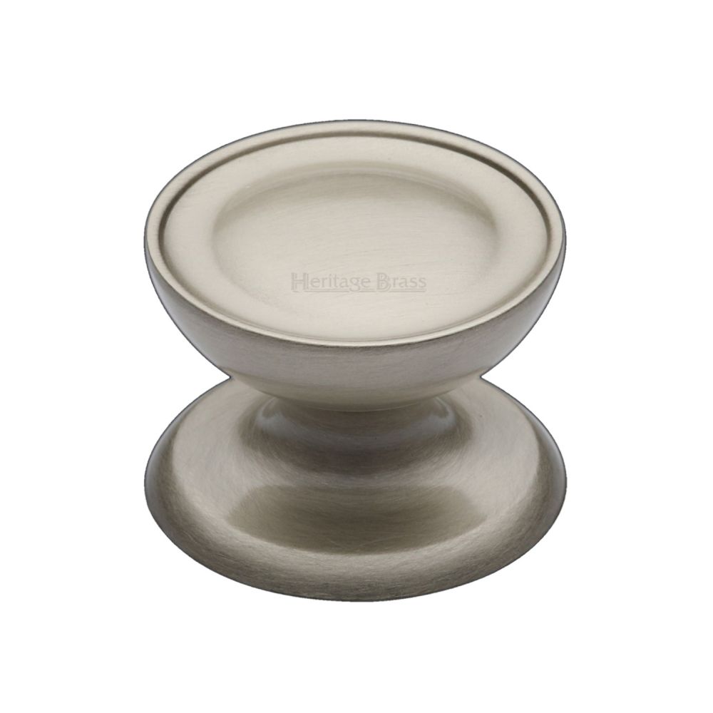 High quality image of Heritage Brass - Cabinet Knob Surrey Design 32mm Satin Nickel Finish | Sku. c4386-32-sn | Trade Door Handles, Kendal.