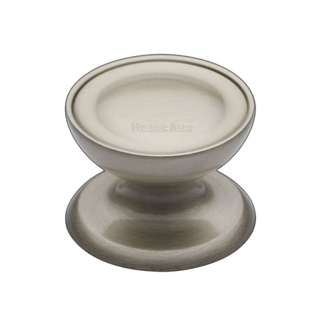 High quality image of Heritage Brass - Cabinet Knob Surrey Design 32mm Satin Nickel Finish | Sku. c4386-32-sn | Trade Door Handles, Kendal.