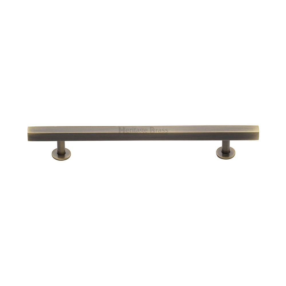 High quality image of Heritage Brass - Cabinet Pull Square Design 160mm CTC Antique Brass Finish | Sku. c4760-160-at | Trade Door Handles, Kendal.