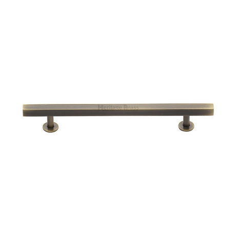 High quality image of Heritage Brass - Cabinet Pull Square Design 160mm CTC Antique Brass Finish | Sku. c4760-160-at | Trade Door Handles, Kendal.