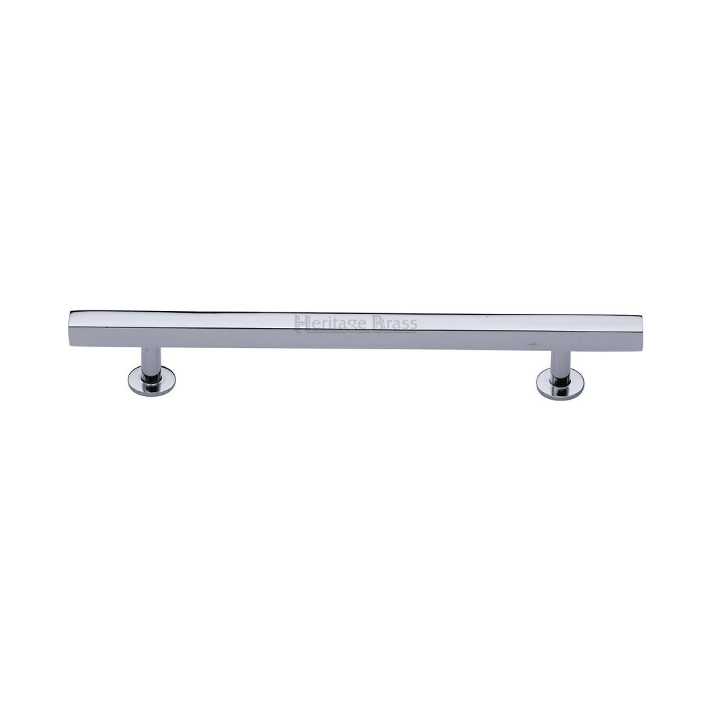 High quality image of Heritage Brass - Cabinet Pull Square Design 160mm CTC Polished Chrome Finish | Sku. c4760-160-pc | Trade Door Handles, Kendal.