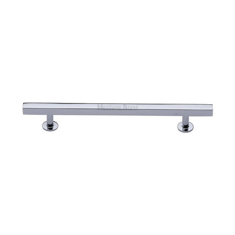 High quality image of Heritage Brass - Cabinet Pull Square Design 160mm CTC Polished Chrome Finish | Sku. c4760-160-pc | Trade Door Handles, Kendal.