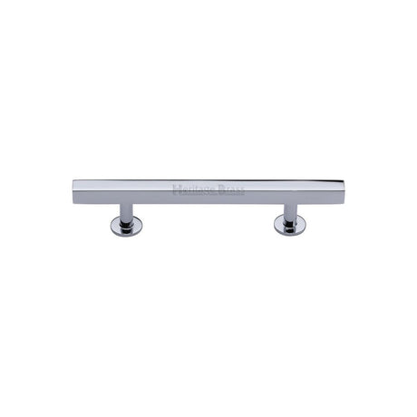 High quality image of Heritage Brass - Cabinet Pull Square Design 96mm CTC Polished Chrome Finish | Sku. c4760-96-pc | Trade Door Handles, Kendal.