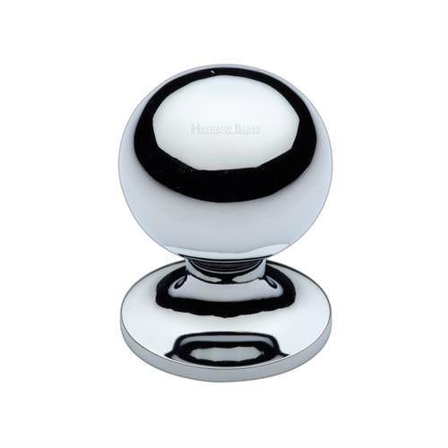 Heritage Brass Cabinet Knob Ball Design 25mm Polished Chrome Finish