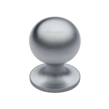 High quality image of Heritage Brass - Cabinet Knob Ball Design 25mm Satin Chrome Finish | Sku. c8321-25-sc | Trade Door Handles, Kendal.