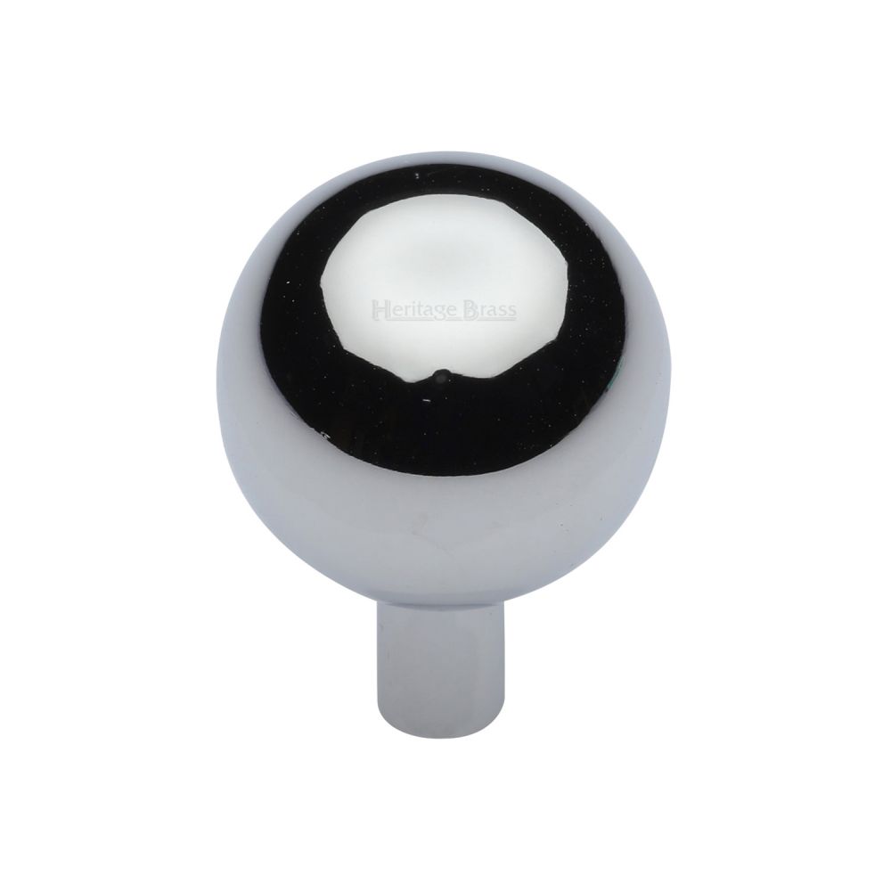 High quality image of Heritage Brass - Cabinet Knob Sphere Design 28mm Polished Chrome Finish | Sku. c8323-28-pc | Trade Door Handles, Kendal.