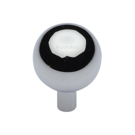High quality image of Heritage Brass - Cabinet Knob Sphere Design 28mm Polished Chrome Finish | Sku. c8323-28-pc | Trade Door Handles, Kendal.