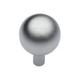 High quality image of Heritage Brass - Cabinet Knob Sphere Design 28mm Satin Chrome Finish | Sku. c8323-28-sc | Trade Door Handles, Kendal.