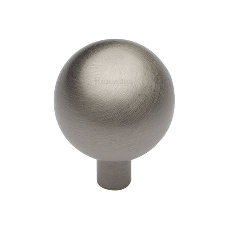 High quality image of Heritage Brass - Cabinet Knob Sphere Design 28mm Satin Nickel Finish | Sku. c8323-28-sn | Trade Door Handles, Kendal.