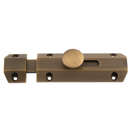 Carlisle Brass Accessories Antique Brass / Surface Bolt Carlisle Brass - 102 x 36mm surface bolt c/w keep flat & angled mortice keeps - antique brass