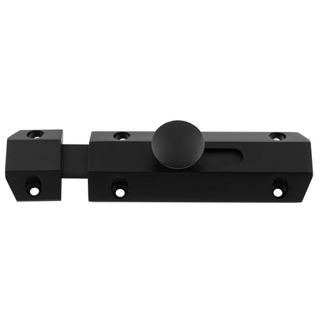 Carlisle Brass Accessories Matt Black / Surface Bolt Carlisle Brass - 102 x 36mm surface bolt c/w keep flat & angled mortice keeps - matt black - 102mm