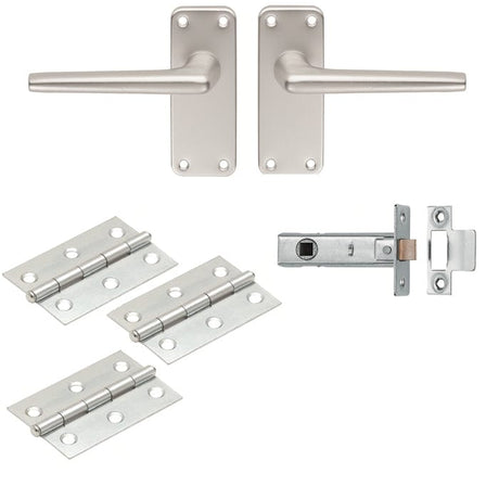 Carlisle Brass Door Furniture N/A / Door Handles and Knobs Carlisle Brass - ALUMINIUM LEVER LATCH INTERNAL PACK C/W SAA22 HANDLES 2.5ÃƒÂ¢Ã¢â€šÂ¬Ã‚Â TUBULAR LATCH & 1.5 PAIR OF HINGES