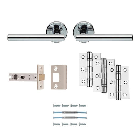 Carlisle Brass Door Furniture Polished Chrome / Door Packs Carlisle Brass - Faro Latch Pack - Ultimate Door Pack - Polished Chrome