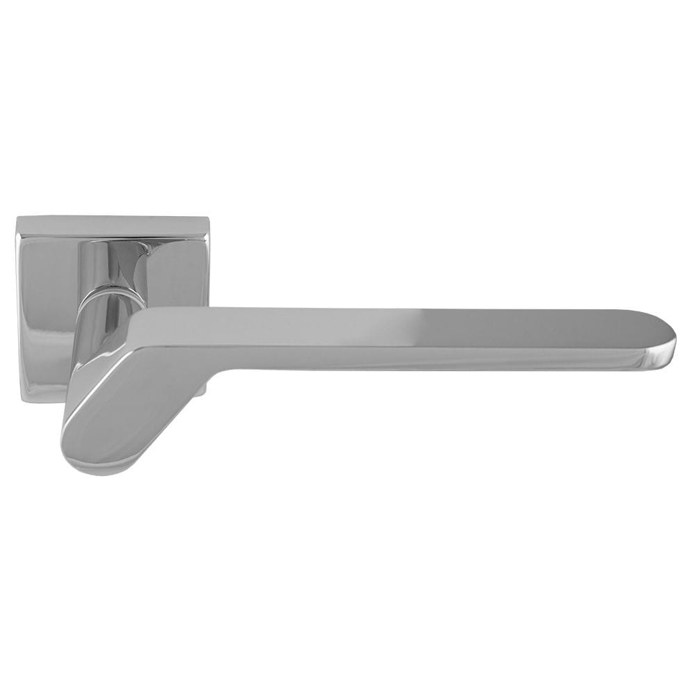 Carlisle Brass Door Furniture Polished Chrome / Square Rose Carlisle Brass - Pendio Lever On Concealed Fix Push-On Square Rose - Polished Chrome