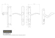 Carlisle Brass Door Furniture Polished Brass / Multi Point Lock Set / 70mm c/c Carlisle Brass - Scroll Lever on Narrow Plate L/H, 70mm C/C - Polished Brass