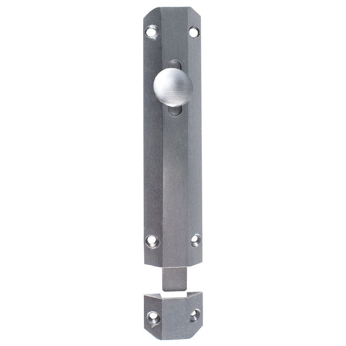 Carlisle Brass Accessories Satin Chrome / Straight Surface Bolts / 100mm / 4" Carlisle Brass - Surface Bolt 102mm - Satin Chrome