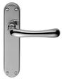 High quality image of Carlisle Brass - Ibra Lever On Backplate - Latch - Polished Chrome | Sku.CBL12CP | Trade Door Handles.