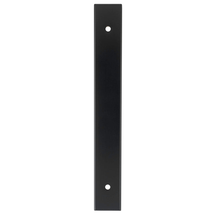 High quality image of Alexander & Wilks - Rectangular Cabinet Pull Backplate-Black-168X22X3mm - 128mm C/C | Sku.AWBP128BL | Trade Door Handles.