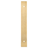 High quality image of Alexander & Wilks - Rectangular Cabinet Pull Backplate-Satin Brass Pvd-168X22X3mm - 128mm C/C | Sku. awbp128sbpvd | Trade Door Handles.