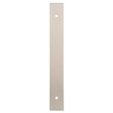 High quality image of Alexander & Wilks - Rectangular Cabinet Pull Backplate-Satin Nickel-168X22X3mm - 128mm C/C | Sku. awbp128sn | Trade Door Handles.