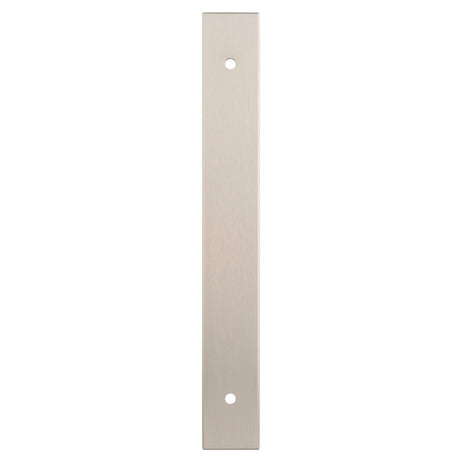 High quality image of Alexander & Wilks - Rectangular Cabinet Pull Backplate-Satin Nickel-168X22X3mm - 128mm C/C | Sku.AWBP128SN | Trade Door Handles.