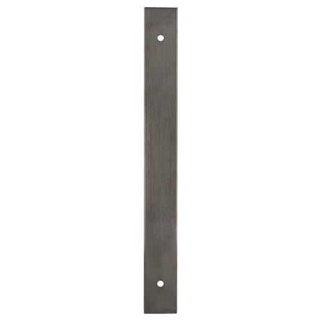 High quality image of Alexander & Wilks - Rectangular Cabinet Pull Backplate-Dark Bronze Pvd-200X22X3mm - 160mm C/C | Sku.AWBP160DBZPVD | Trade Door Handles.