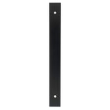 High quality image of Alexander & Wilks - Rectangular Cabinet Pull Backplate-Black-200X22X3mm - 160mm C/C | Sku. awbp160bl | Trade Door Handles.