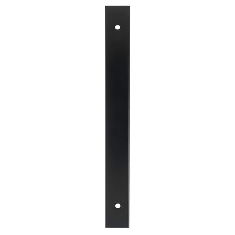 High quality image of Alexander & Wilks - Rectangular Cabinet Pull Backplate-Black-200X22X3mm - 160mm C/C | Sku.AWBP160BL | Trade Door Handles.