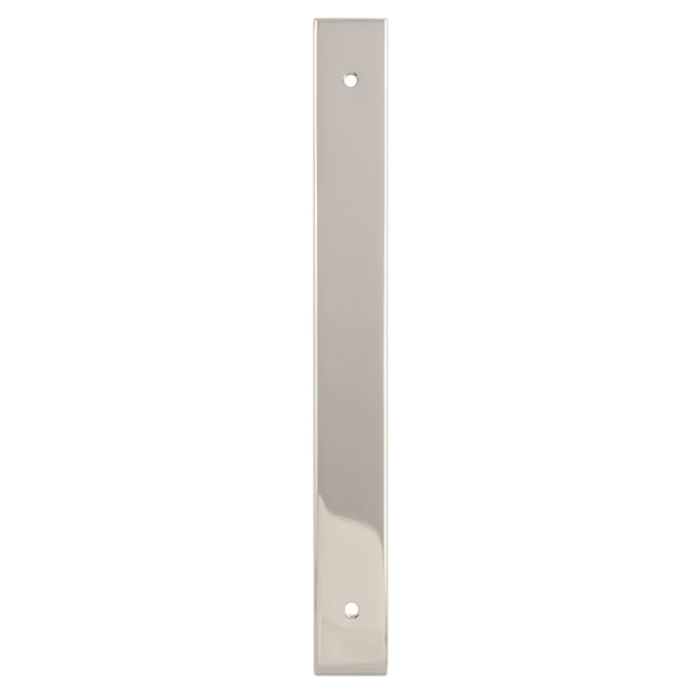 High quality image of Alexander & Wilks - Rectangular Cabinet Pull Backplate-Polished Nickel-200X22X3mm - 160mm C/C | Sku.AWBP160PN | Trade Door Handles.