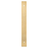High quality image of Alexander & Wilks - Rectangular Cabinet Pull Backplate-Satin Brass Pvd-200X22X3mm - 160mm C/C | Sku. awbp160sbpvd | Trade Door Handles.