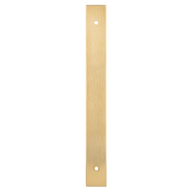 High quality image of Alexander & Wilks - Rectangular Cabinet Pull Backplate-Satin Brass Pvd-200X22X3mm - 160mm C/C | Sku.AWBP160SBPVD | Trade Door Handles.