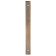 High quality image of Alexander & Wilks - Rectangular Cabinet Pull Backplate 232X22X3mm - 192mm C/C - Antique Brass | Sku.AWBP192AB | Trade Door Handles.