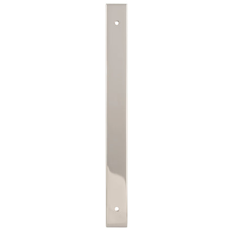 High quality image of Alexander & Wilks - Rectangular Cabinet Pull Backplate-Polished Nickel-232X22X3mm - 192mm C/C | Sku.AWBP192PN | Trade Door Handles.