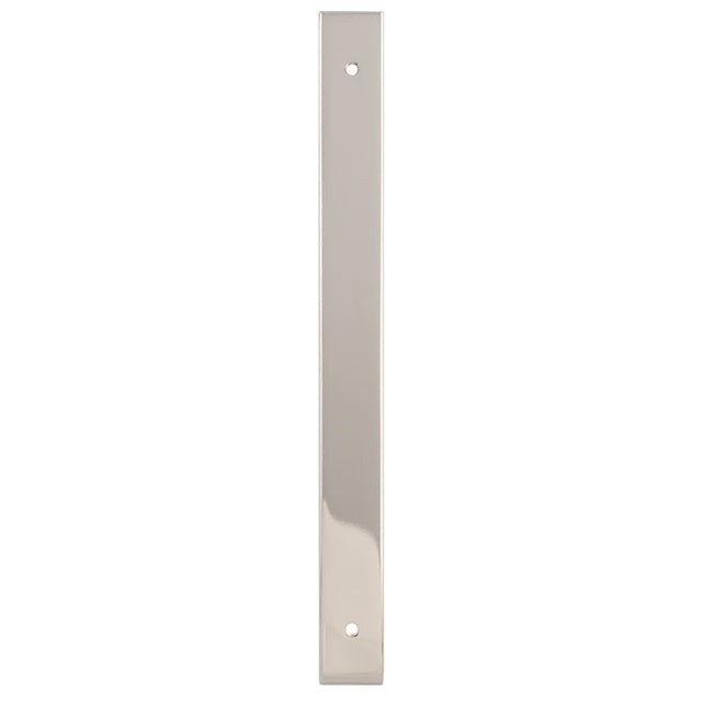 High quality image of Alexander & Wilks - Rectangular Cabinet Pull Backplate-Polished Nickel-232X22X3mm - 192mm C/C | Sku.AWBP192PN | Trade Door Handles.