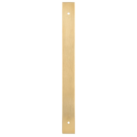 High quality image of Alexander & Wilks - Rectangular Cabinet Pull Backplate-Satin Brass Pvd-232X22X3mm - 192mm C/C | Sku.AWBP192SBPVD | Trade Door Handles.