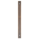 High quality image of Alexander & Wilks - Rectangular Cabinet Pull Backplate 264X22X3mm - 224mm C/C - Antique Brass | Sku. awbp224ab | Trade Door Handles.