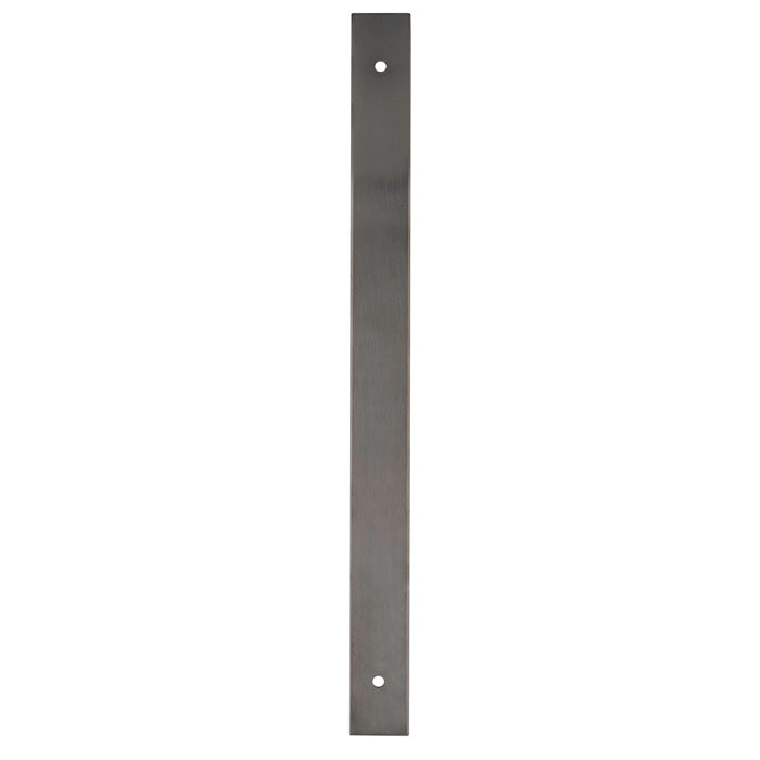 High quality image of Alexander & Wilks - Rectangular Cabinet Pull Backplate-Dark Bronze Pvd-264X22X3mm - 224mm C/C | Sku.AWBP224DBZPVD | Trade Door Handles.