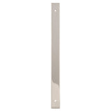 High quality image of Alexander & Wilks - Rectangular Cabinet Pull Backplate-Polished Nickel-264X22X3mm - 224mm C/C | Sku. awbp224pn | Trade Door Handles.