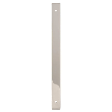 High quality image of Alexander & Wilks - Rectangular Cabinet Pull Backplate-Polished Nickel-264X22X3mm - 224mm C/C | Sku.AWBP224PN | Trade Door Handles.