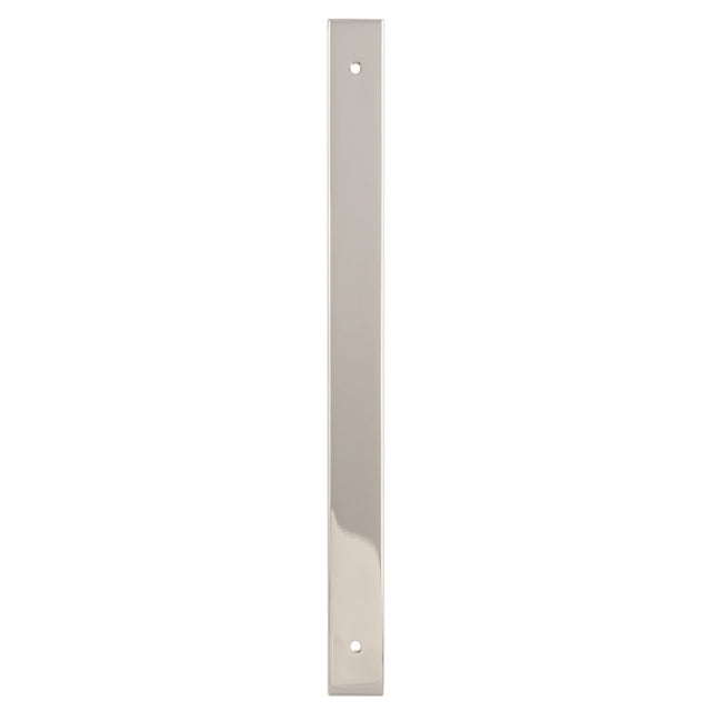 High quality image of Alexander & Wilks - Rectangular Cabinet Pull Backplate-Polished Nickel-264X22X3mm - 224mm C/C | Sku.AWBP224PN | Trade Door Handles.