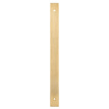 High quality image of Alexander & Wilks - Rectangular Cabinet Pull Backplate-Satin Brass Pvd-264X22X3mm - 224mm C/C | Sku. awbp224sbpvd | Trade Door Handles.