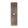 High quality image of Alexander & Wilks - Rectangular Cabinet Knob Backplate-Antique Brass | Sku.AWBP76AB | Trade Door Handles.