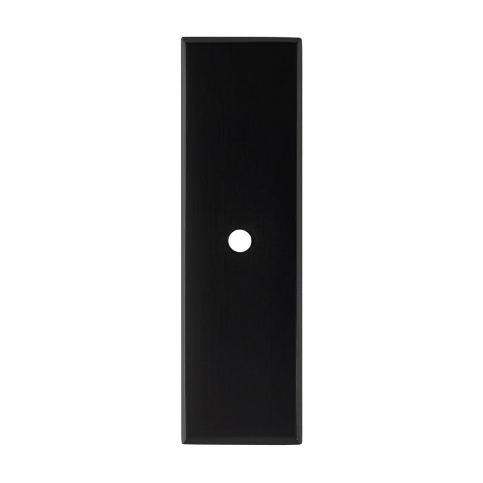 High quality image of Alexander & Wilks - Rectangular Cabinet Knob Backplate-Black | Sku.AWBP76BL | Trade Door Handles.