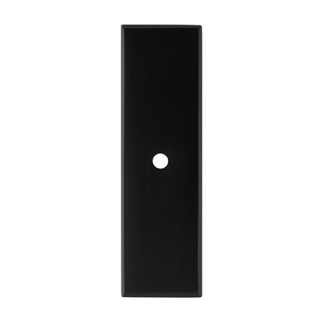 High quality image of Alexander & Wilks - Rectangular Cabinet Knob Backplate-Black | Sku.AWBP76BL | Trade Door Handles.