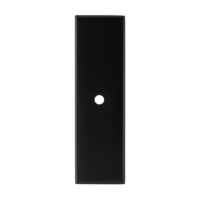 High quality image of Alexander & Wilks - Rectangular Cabinet Knob Backplate-Black | Sku.AWBP76BL | Trade Door Handles.