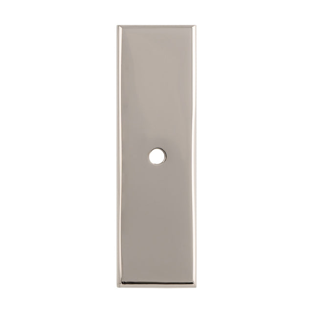 High quality image of Alexander & Wilks - Rectangular Cabinet Knob Backplate-Polished Nickel | Sku.AWBP76PN | Trade Door Handles.